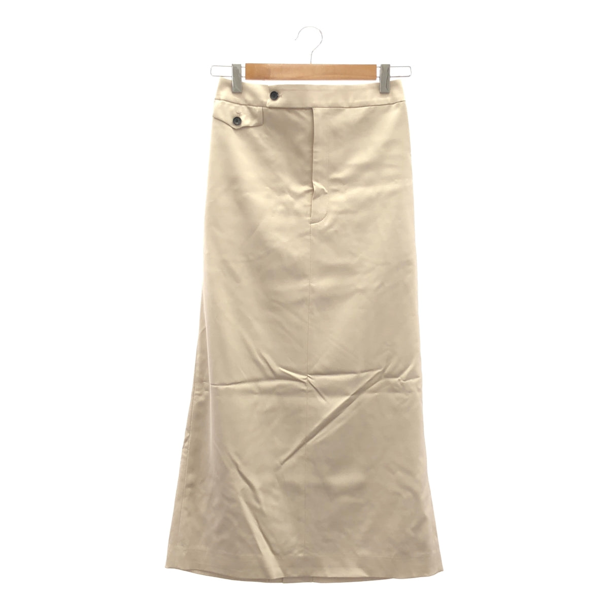 ADORE / アドーア | ハイツイスト サテン ロングスカート | 36 | ベージュ | レディース