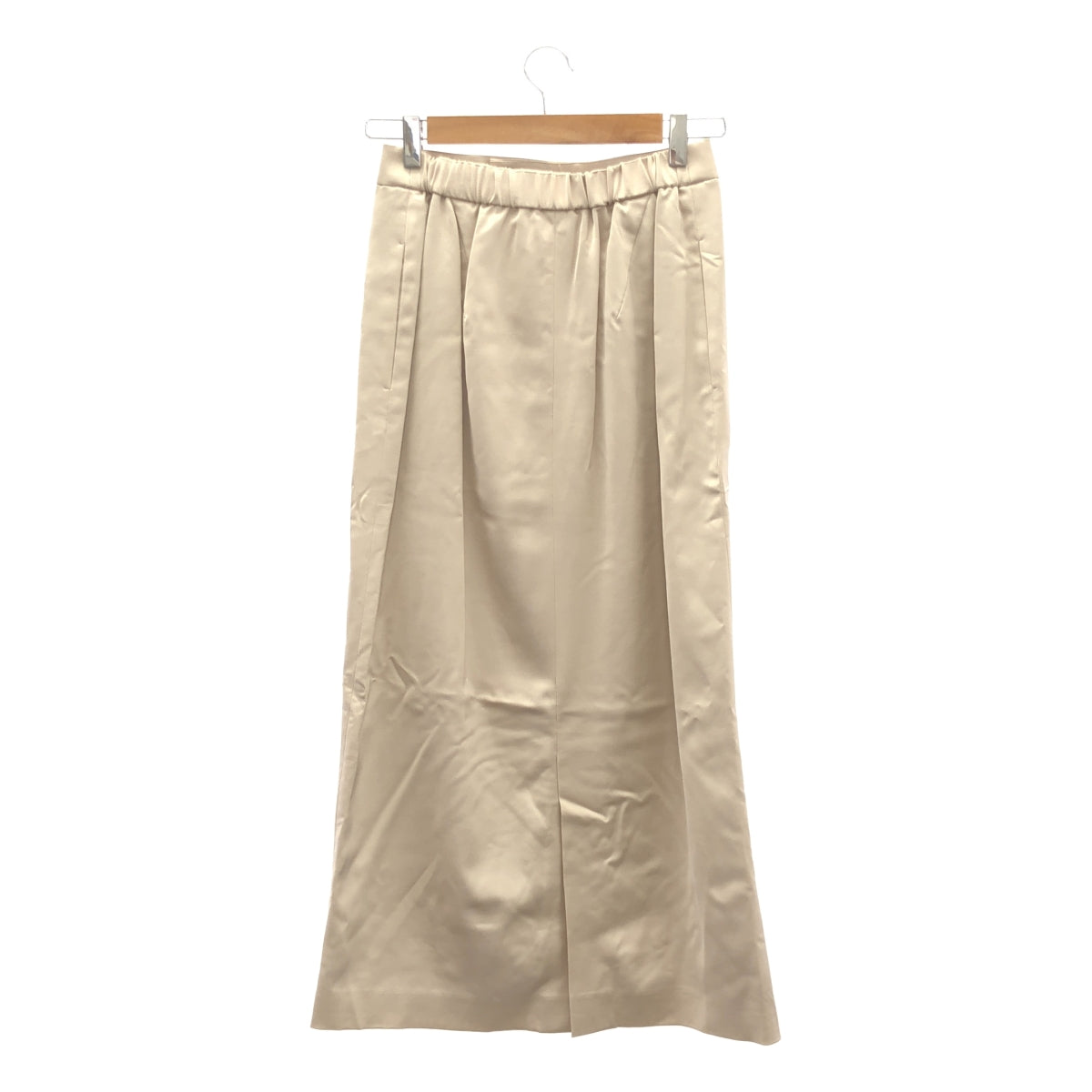 ADORE / アドーア | ハイツイスト サテン ロングスカート | 36 | ベージュ | レディース