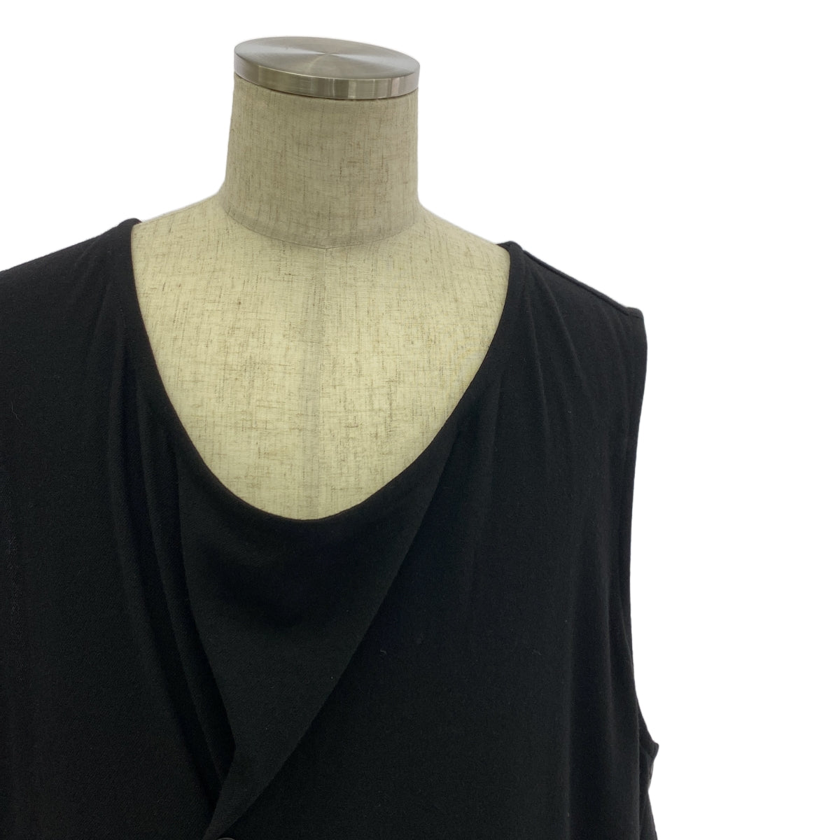 【美品】  YOHJI YAMAMOTO POUR HOMME / ヨウジヤマモトプールオム | 2018AW | ウール デザインドレス プルオーバー コート | 1 | ブラック | メンズ