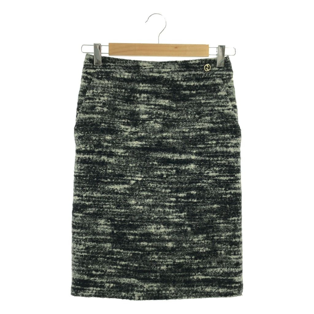 GUCCI / グッチ | ウール アルパカ インターロッキング タイトスカート | 36 | レディース