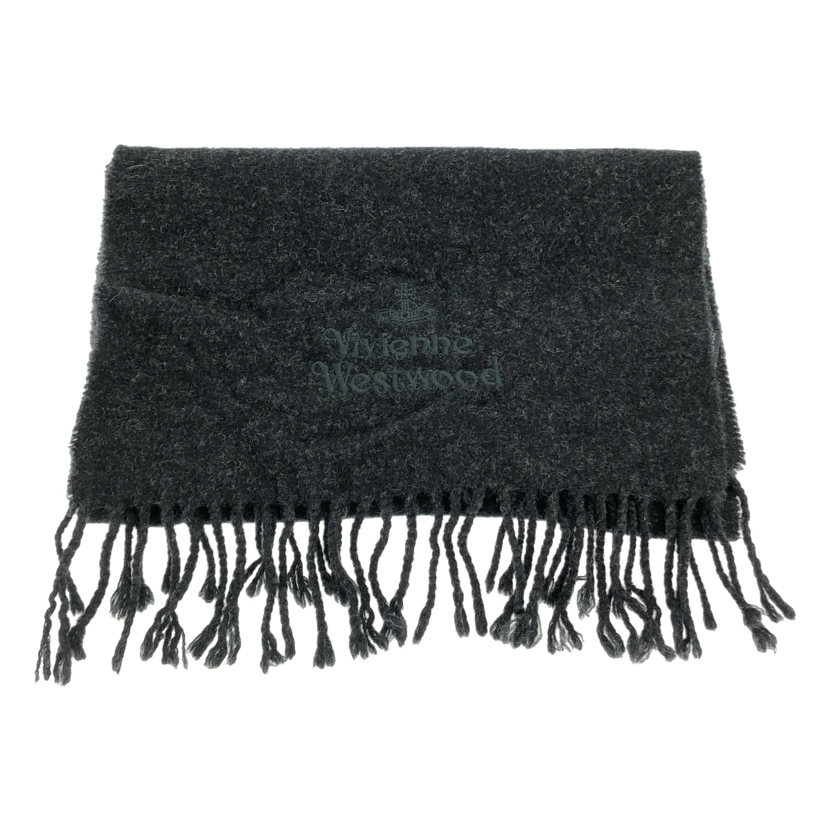 Vivienne Westwood | Wool orb fringe stole scarf / unisex |