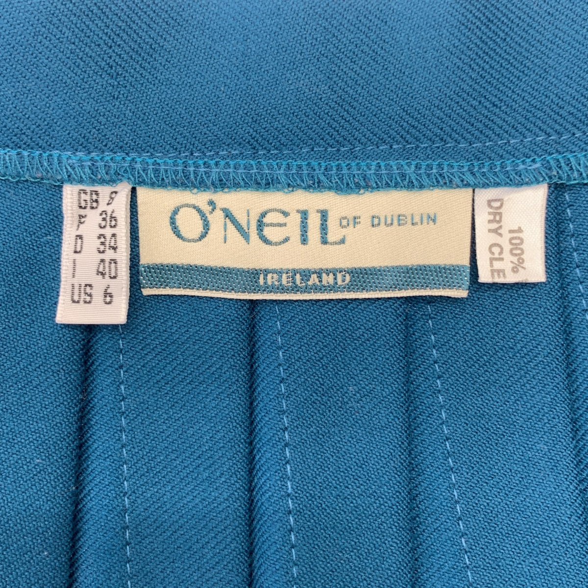 O'NEIL OF DUBLIN / オニールオブダブリン | ウール プリーツ ラップ スカート | US6 | エナメルグリーン | レディース