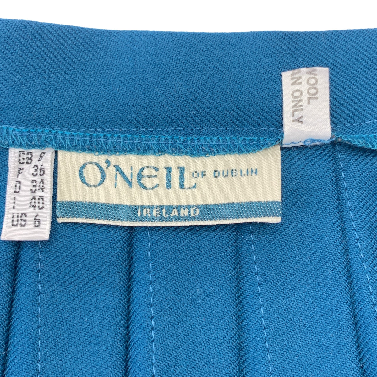 O'NEIL OF DUBLIN / オニールオブダブリン | ウール プリーツ ラップ スカート | US6 | エナメルグリーン | レディース
