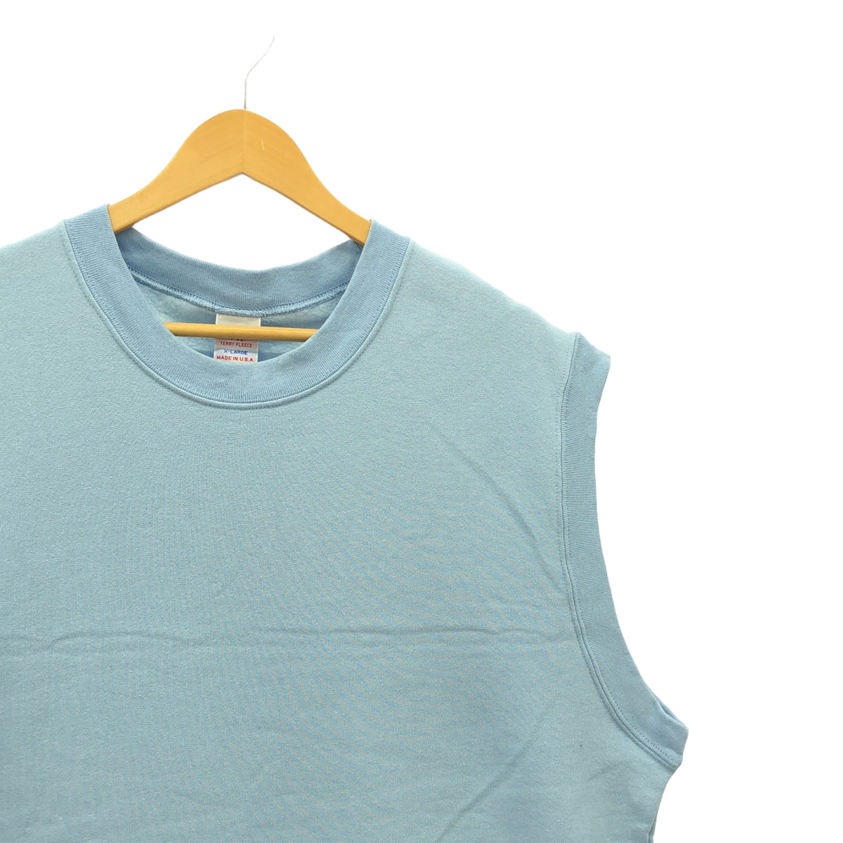 【美品】  CHAMPION / チャンピオン | SLEEVELESS SWEATSHIRT スリーブレス スウェットシャツ | XL | ペールブルー | メンズ