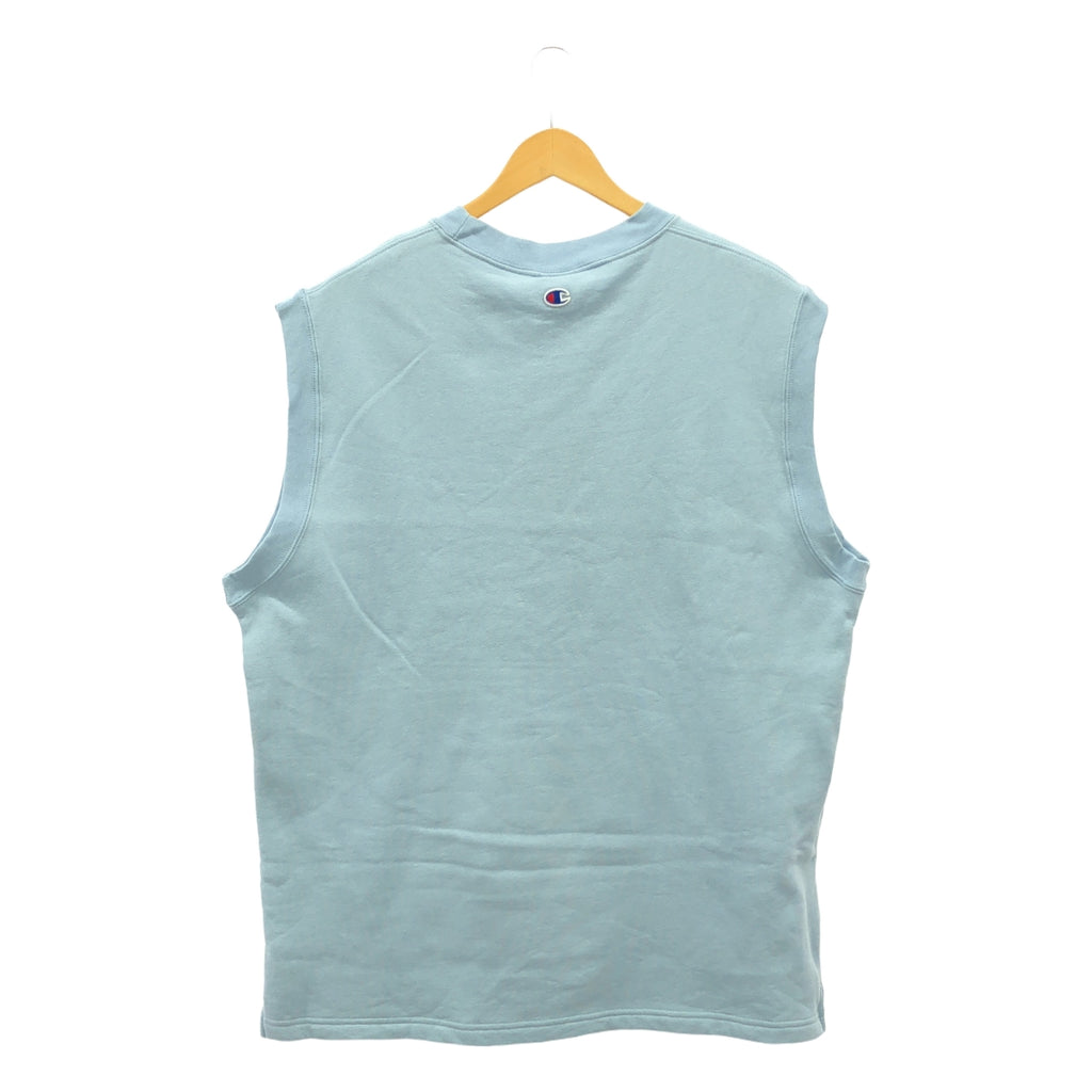 【美品】  CHAMPION / チャンピオン | SLEEVELESS SWEATSHIRT スリーブレス スウェットシャツ | XL | ペールブルー | メンズ