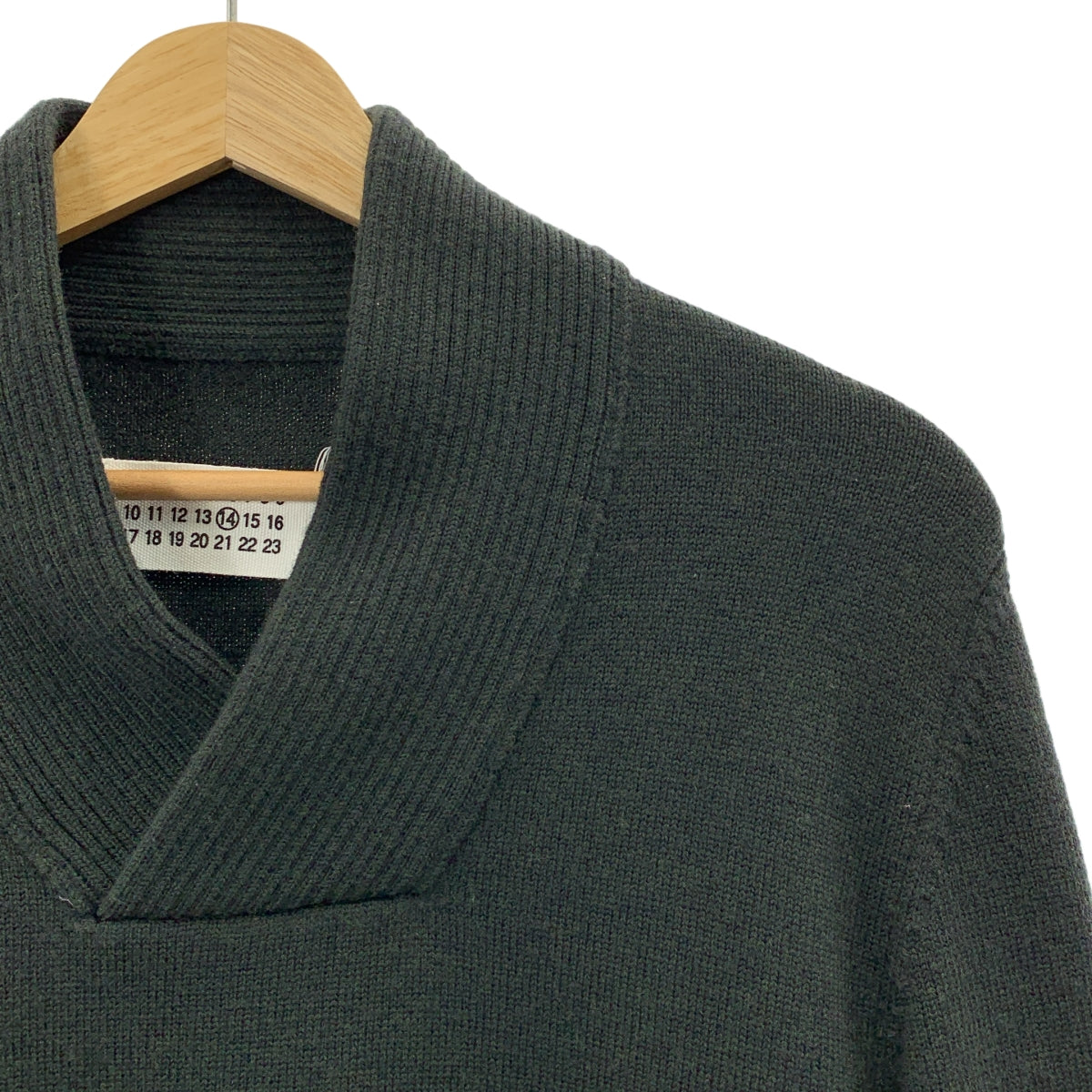 Maison Martin Margiela / メゾンマルタンマルジェラ | 2009AW | ウール プルオーバー ニット セーター | S | ダークグリーン | レディース