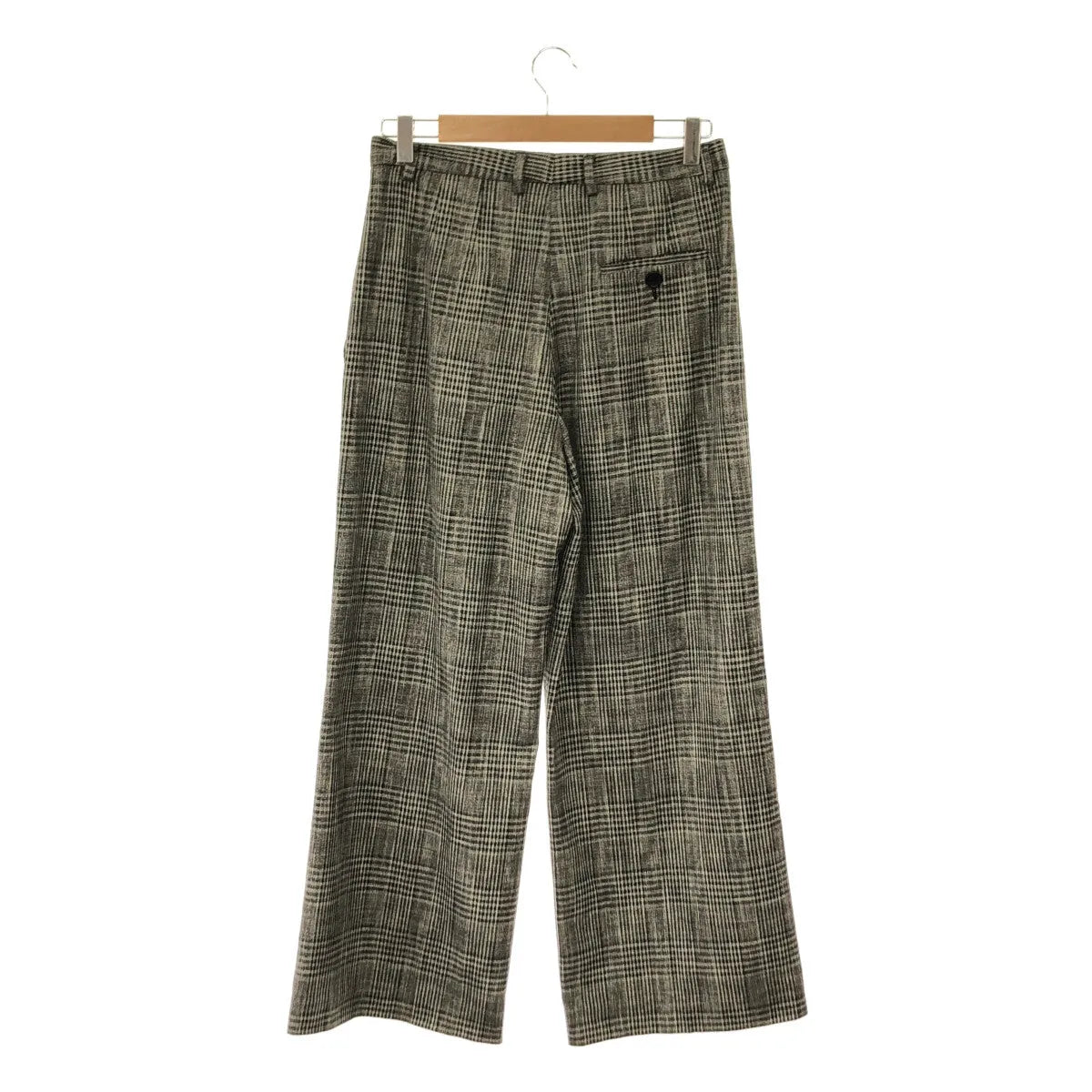 ASPESI / 아스페지 | 레이온 혼합 체크 슬랙스 | 40 | 회색 | 여성