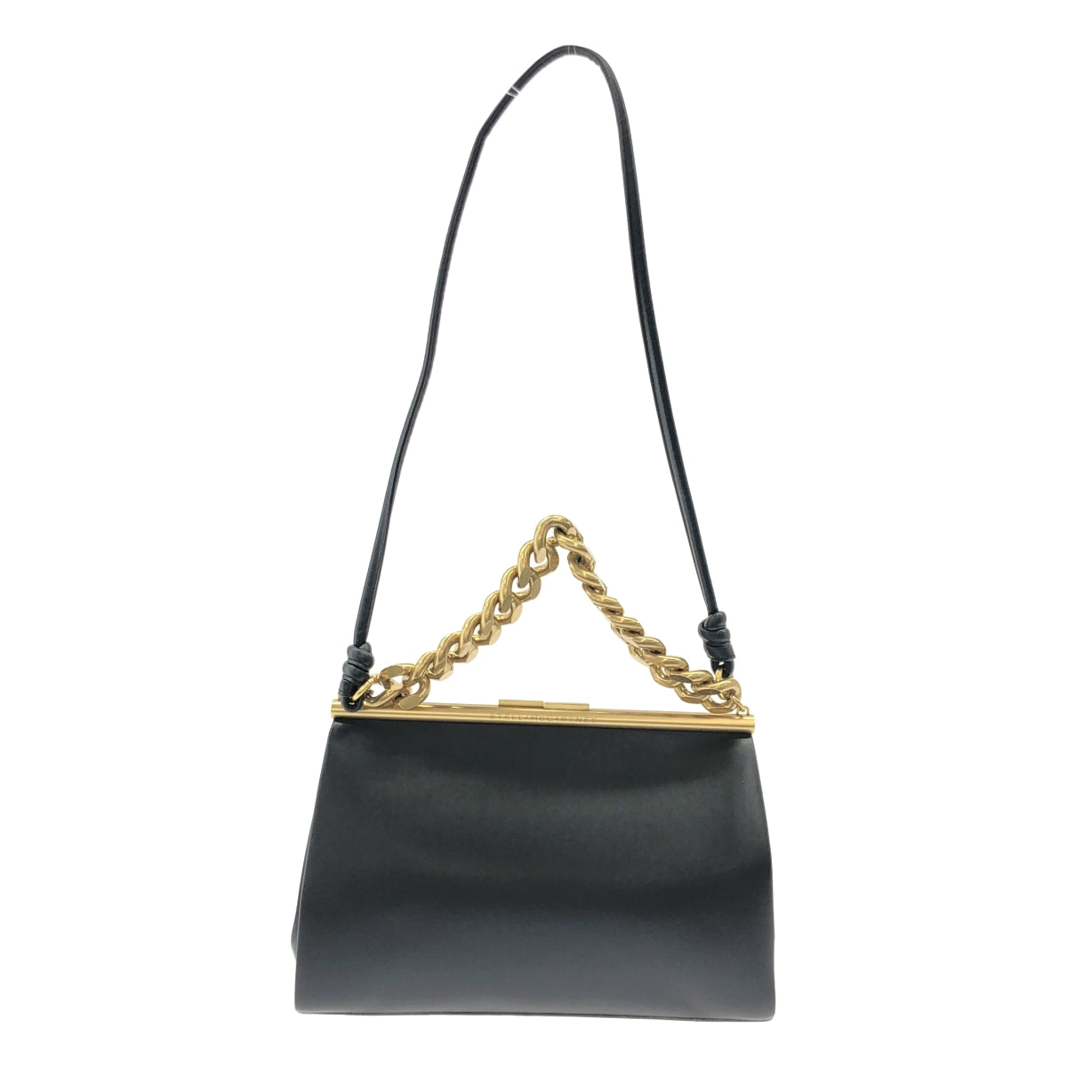 【美品】  STELLA McCARTNEY / ステラマッカートニー | ミディアム チャンキーチェーン 2WAY ショルダーバッグ | ゴールド/ブラック | レディース