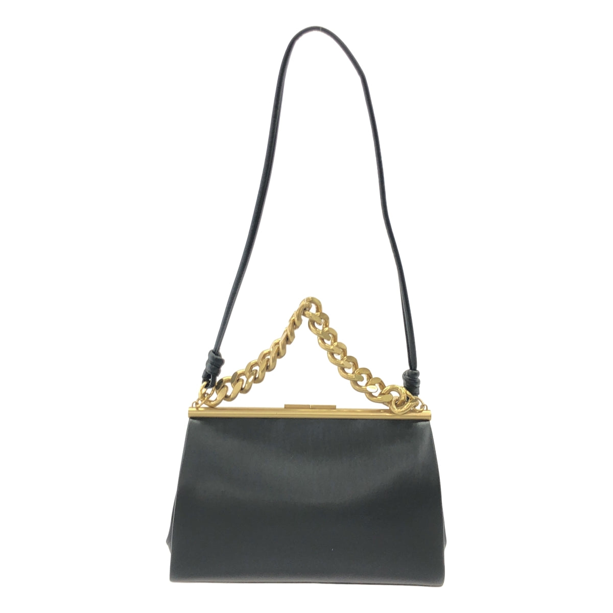 【美品】  STELLA McCARTNEY / ステラマッカートニー | ミディアム チャンキーチェーン 2WAY ショルダーバッグ | ゴールド/ブラック | レディース
