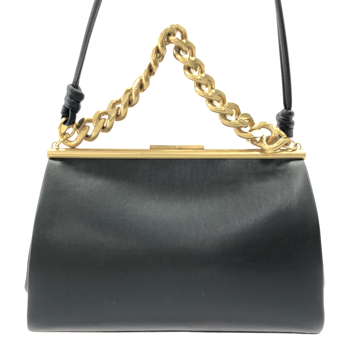 【美品】  STELLA McCARTNEY / ステラマッカートニー | ミディアム チャンキーチェーン 2WAY ショルダーバッグ | ゴールド/ブラック | レディース