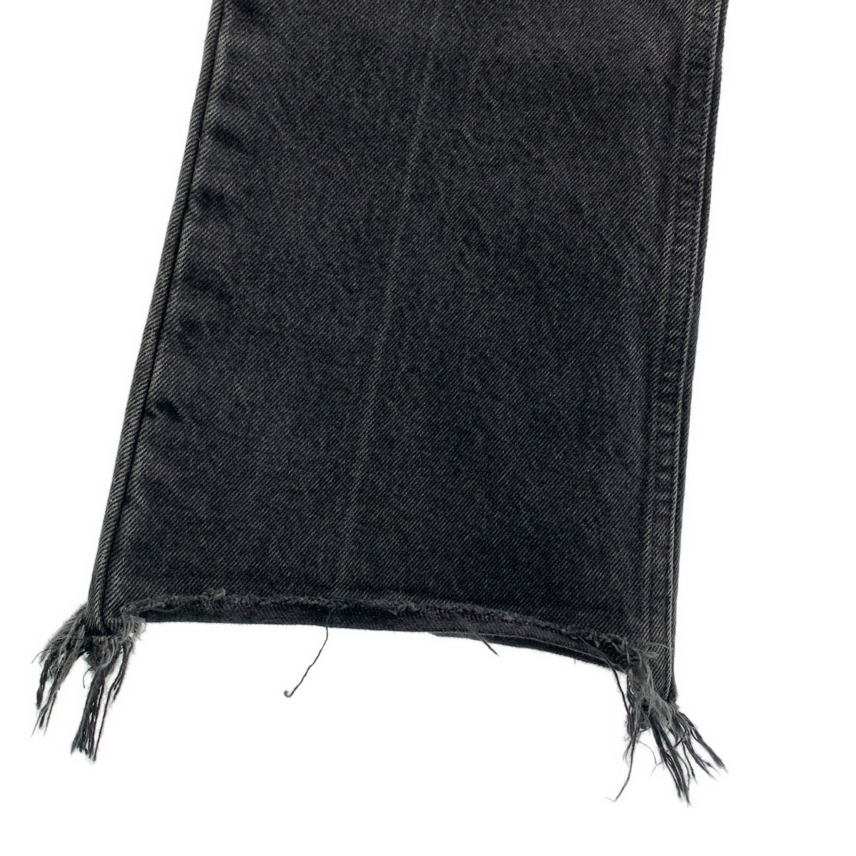 INSCRIRE / 안스쿠리아 | Flare Denim / 로고 가죽 패치 컷오프 블랙 데님 플레어 팬츠 | 28 |