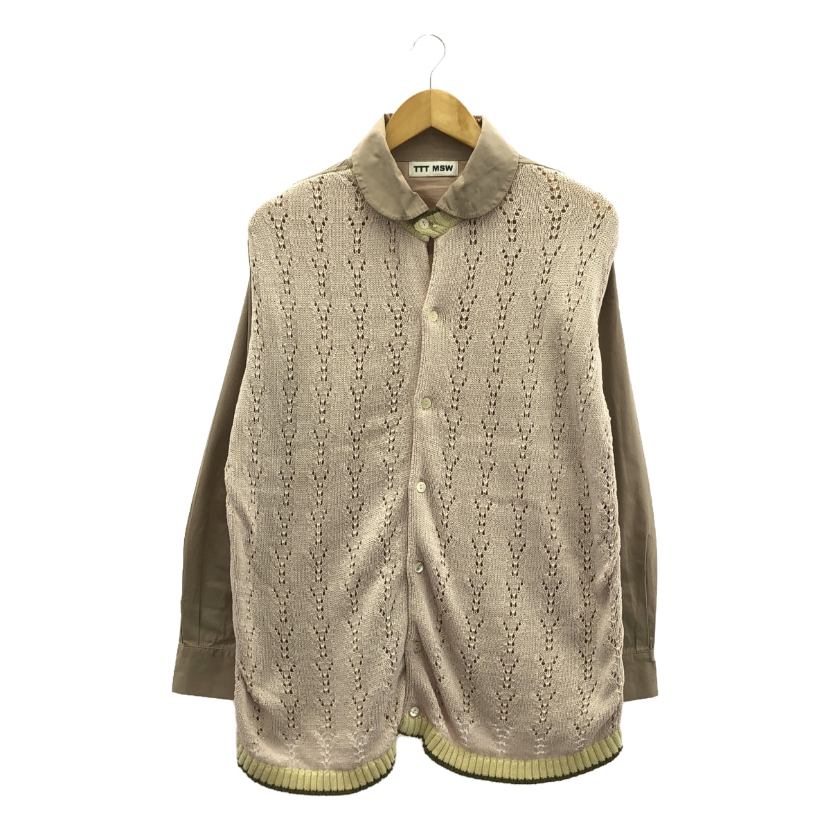 TTT MSW / Tee | Mixed material knit shirt |