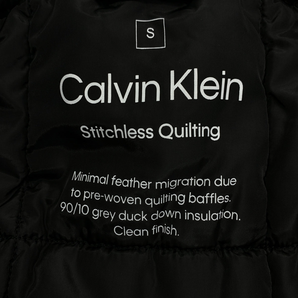 CALVIN KLEIN / カルバンクライン | ロゴパッチ フルジップ ダウンジャケット フーディ | S |