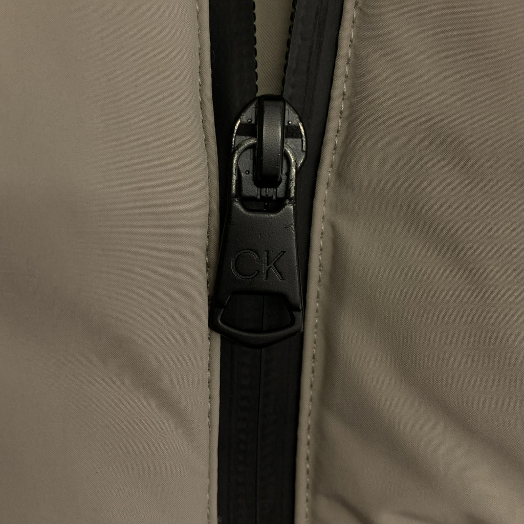 CALVIN KLEIN / カルバンクライン | ロゴパッチ フルジップ ダウンジャケット フーディ | S |