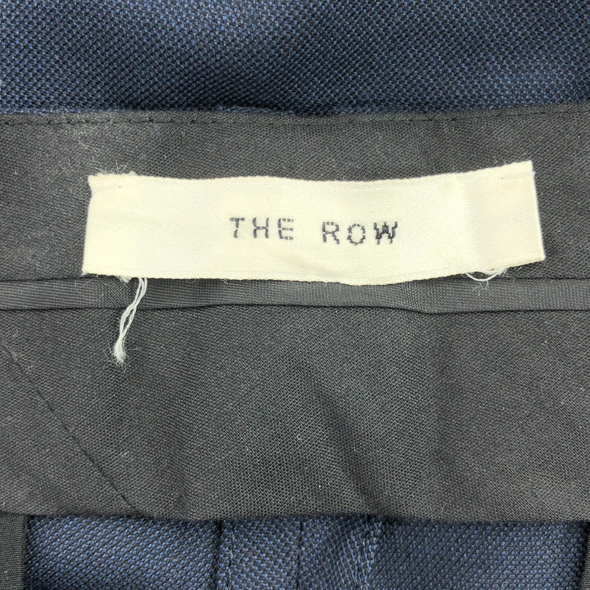 THE ROW / ザロウ | センタープレス ウール スラックス | 2 | ネイビー | レディース