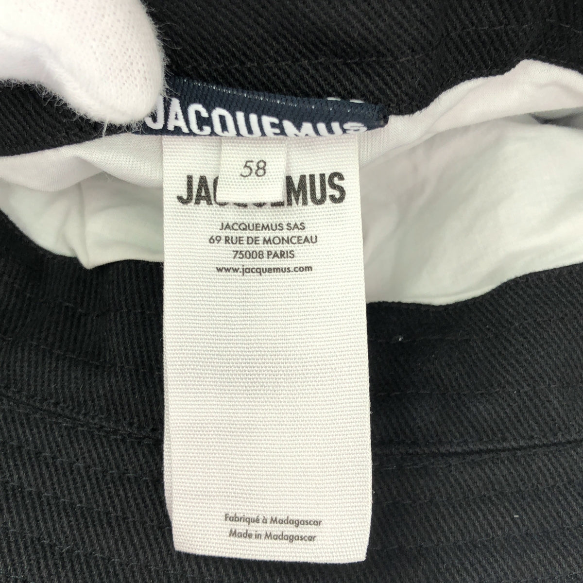 JACQUEMUS / ジャックムス | リボン バケットハット | 58 | ブラック | レディース