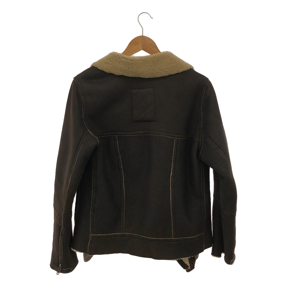 ALLSAINTS SPITALFIELDS / オールセインツ スピタルフィールズ | JUT LEATHER JACKET シープレザー ムートン ボアジャケット | ブラウン | レディース