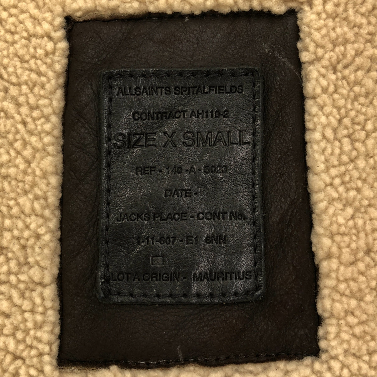 ALLSAINTS SPITALFIELDS / 斯皮塔菲爾德諸聖 |長皮夾克 |羊皮羊毛圍巾夾克 |布朗 |女性的