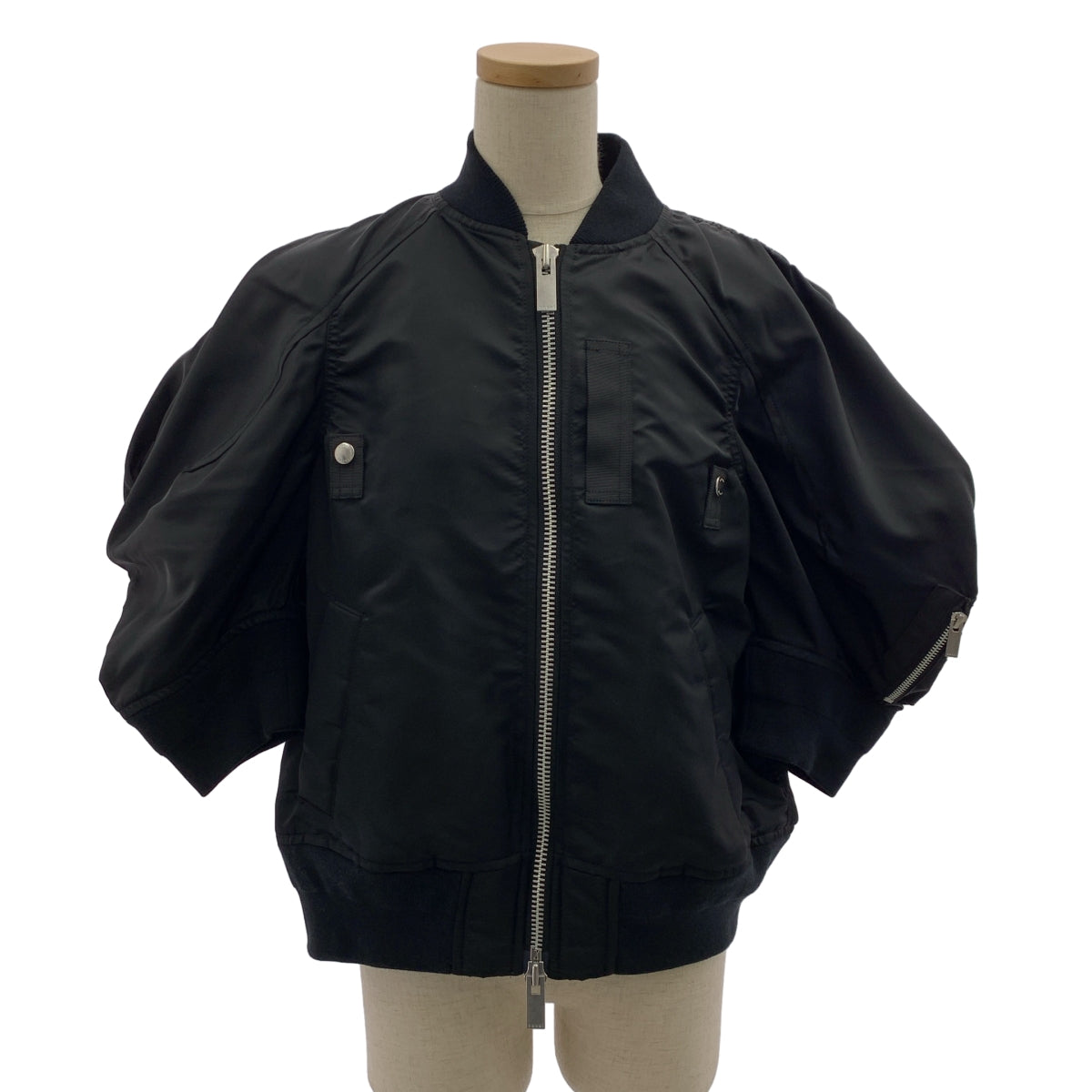 sacai / サカイ | Nylon Twill Blouson ナイロン ツイル ボンバー ジャケット | 1 | レディース