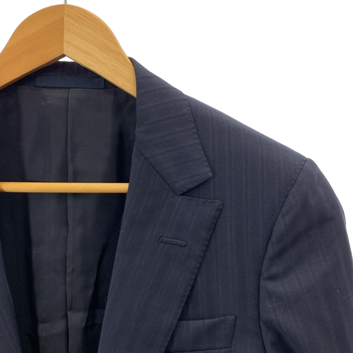 LANVIN / 람방 | 스트라이프 테일러드 재킷 | 44 | 네이비 | 남성