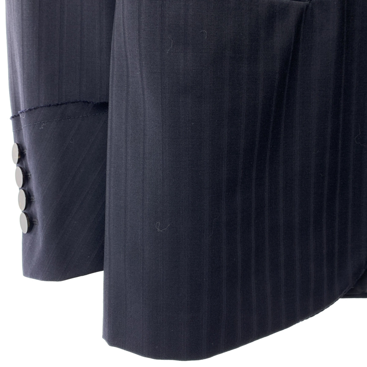 LANVIN / 람방 | 스트라이프 테일러드 재킷 | 44 | 네이비 | 남성