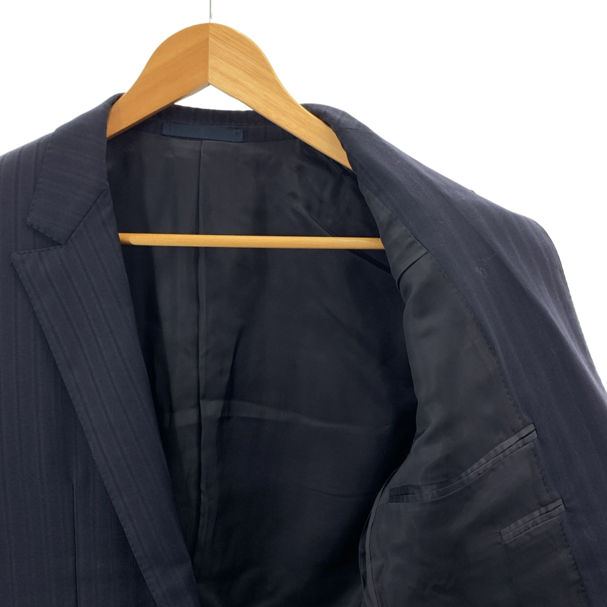 LANVIN / 람방 | 스트라이프 테일러드 재킷 | 44 | 네이비 | 남성