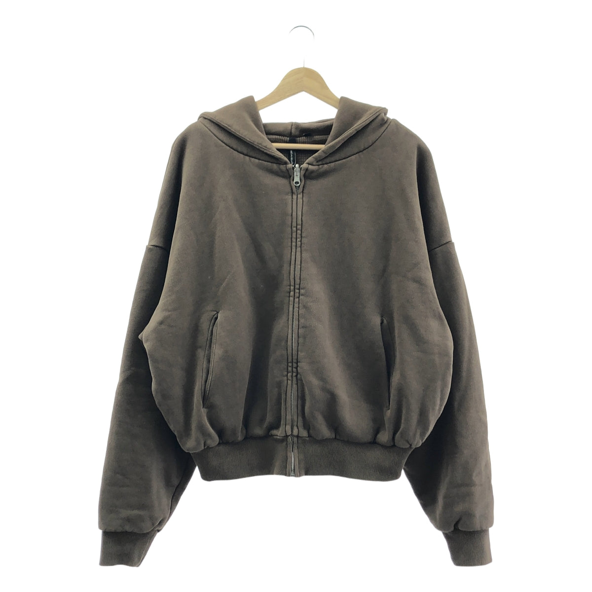 entire studios / 엔타이아 스튜디오 | THERMAL HOOD / 유기농 코튼 안감 와플 오버 스웨트 후디 | XXS | 브라운 | 남성