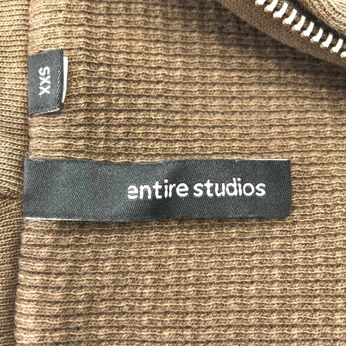 entire studios / エンタイアスタジオ | THERMAL HOOD / オーガニック コットン 裏地ワッフル オーバー スウェット フーディ | XXS | ブラウン | メンズ