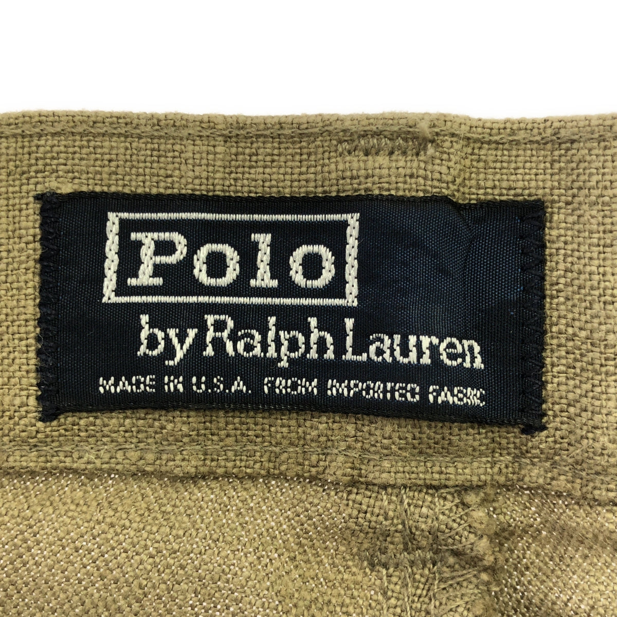 POLO RALPH LAUREN / ポロラルフローレン | 90s ヴィンテージ リネン タック ショートパンツ | F | メンズ