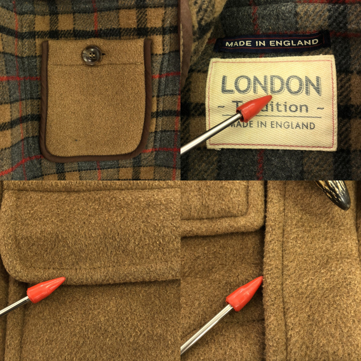 LONDON TRADITION / ロンドントラディション | ウール フーデッドダッフルコート | 34 | ブラウン | レディース – KLD