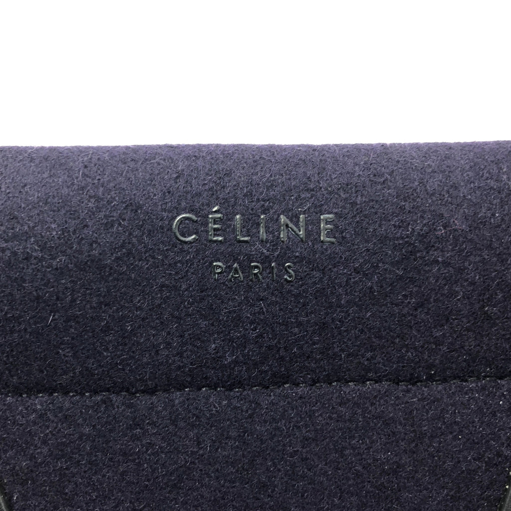 CELINE / 셀린느 | by Phoebe Philo 피비 / 러기지 팬텀 펠트 핸드백 | 네이비 |