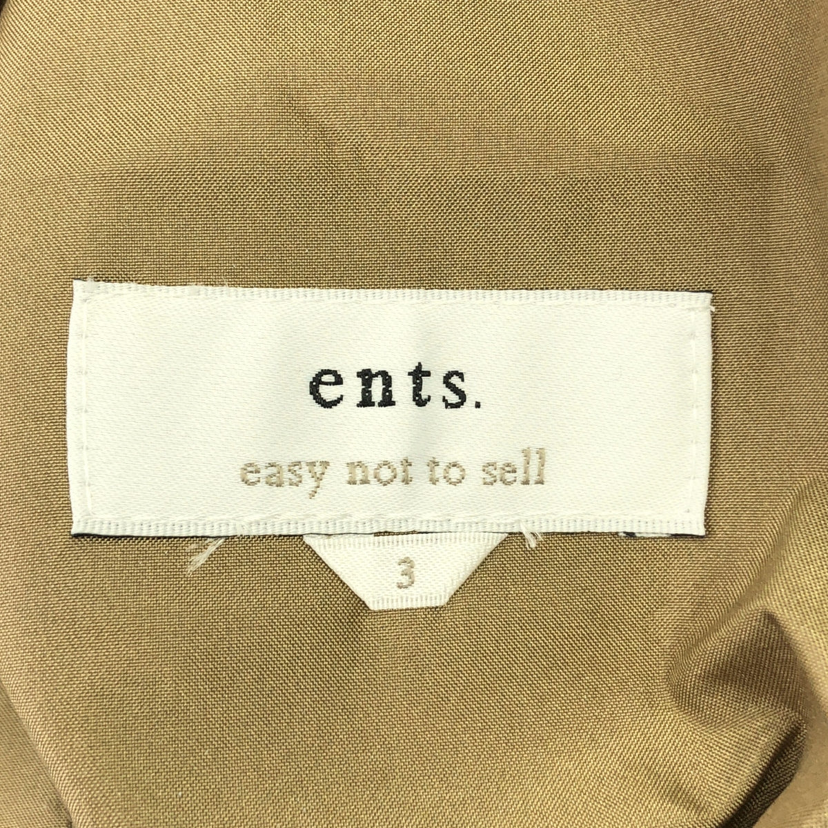 ents. / Ents | 2024秋冬 | 真絲塔夫綢山地派克大衣 | 3號 |