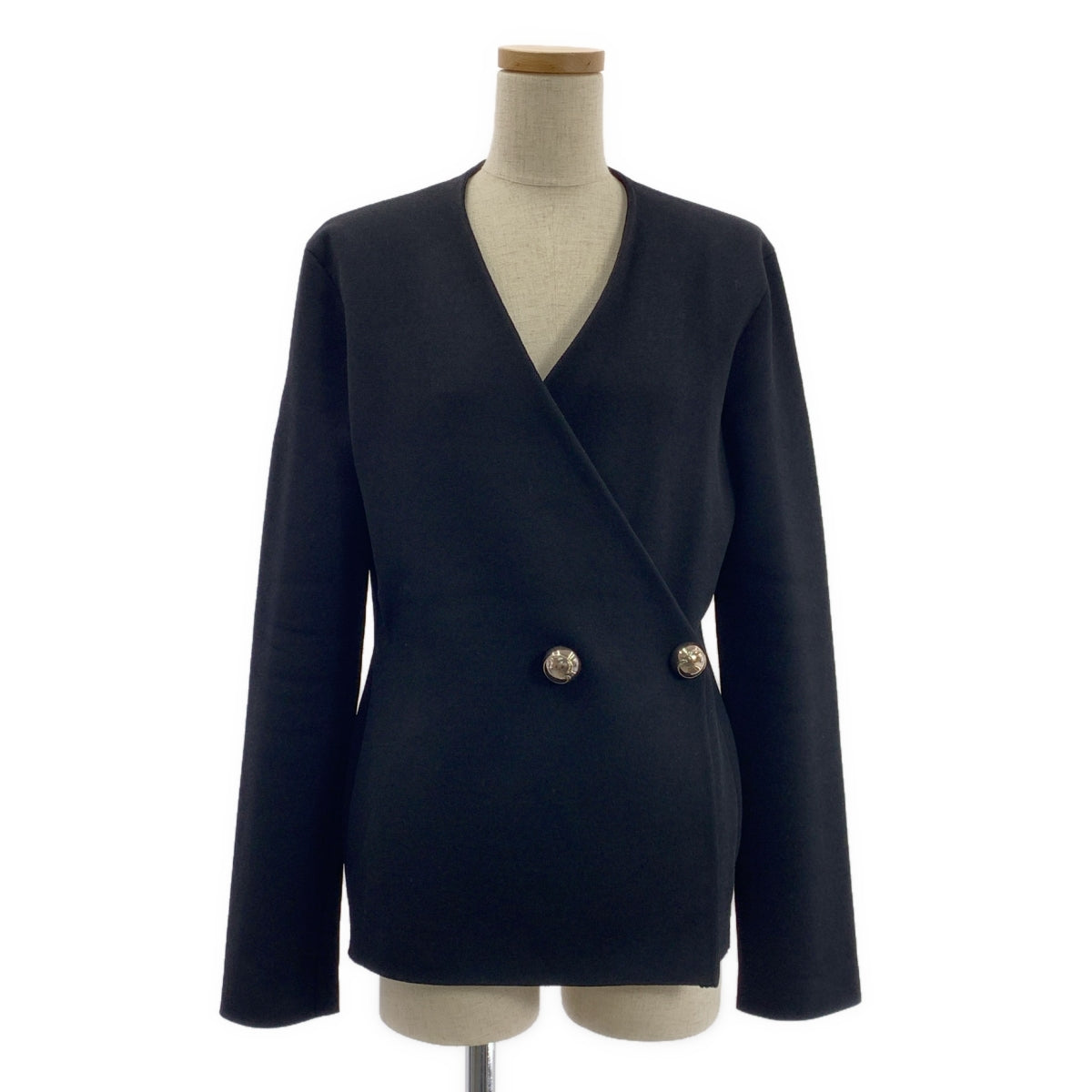 JIL SANDER | 金屬紐扣彈性雙排扣外套 | 尺寸 40 | 黑色 | 女款