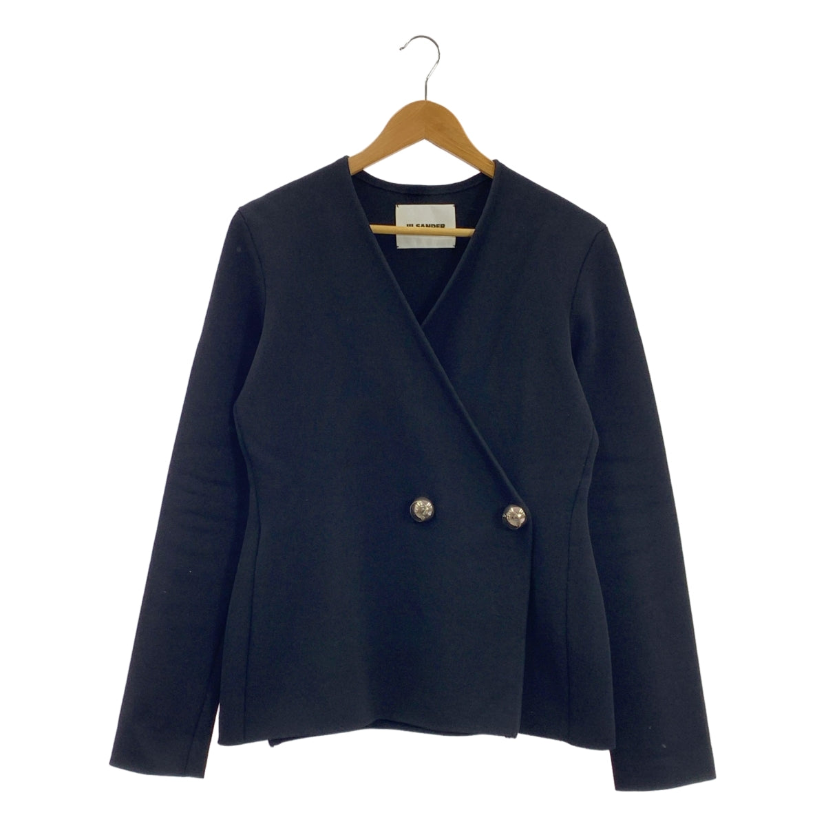 JIL SANDER | 金屬紐扣彈性雙排扣外套 | 尺寸 40 | 黑色 | 女款