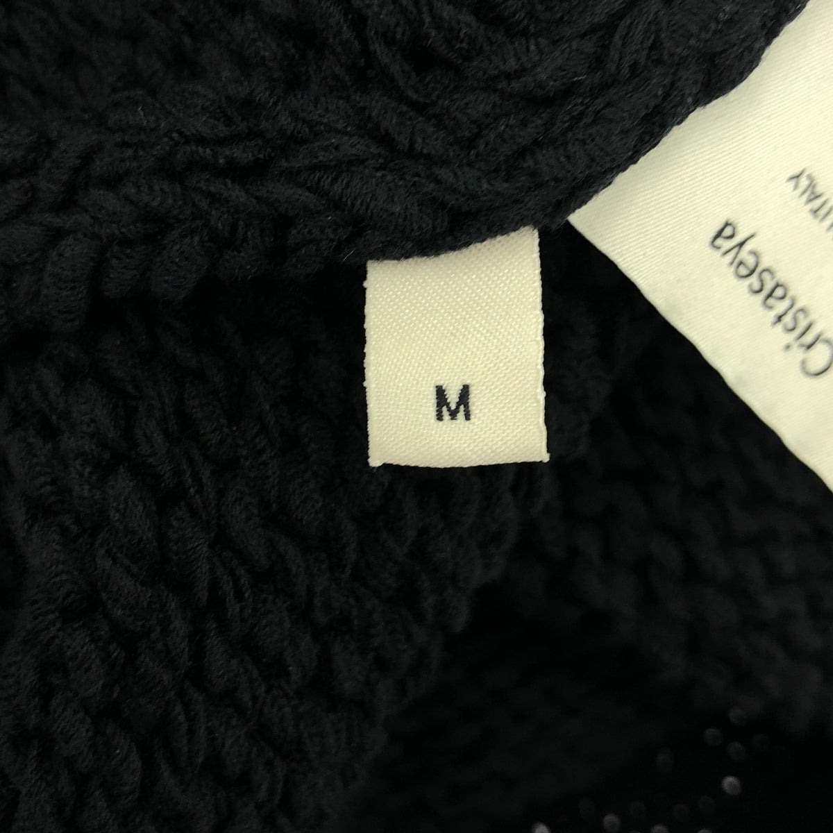 Cristaseya / Cristaseya | 棉質細針圓領針織衫 | M | 黑色 | 男款