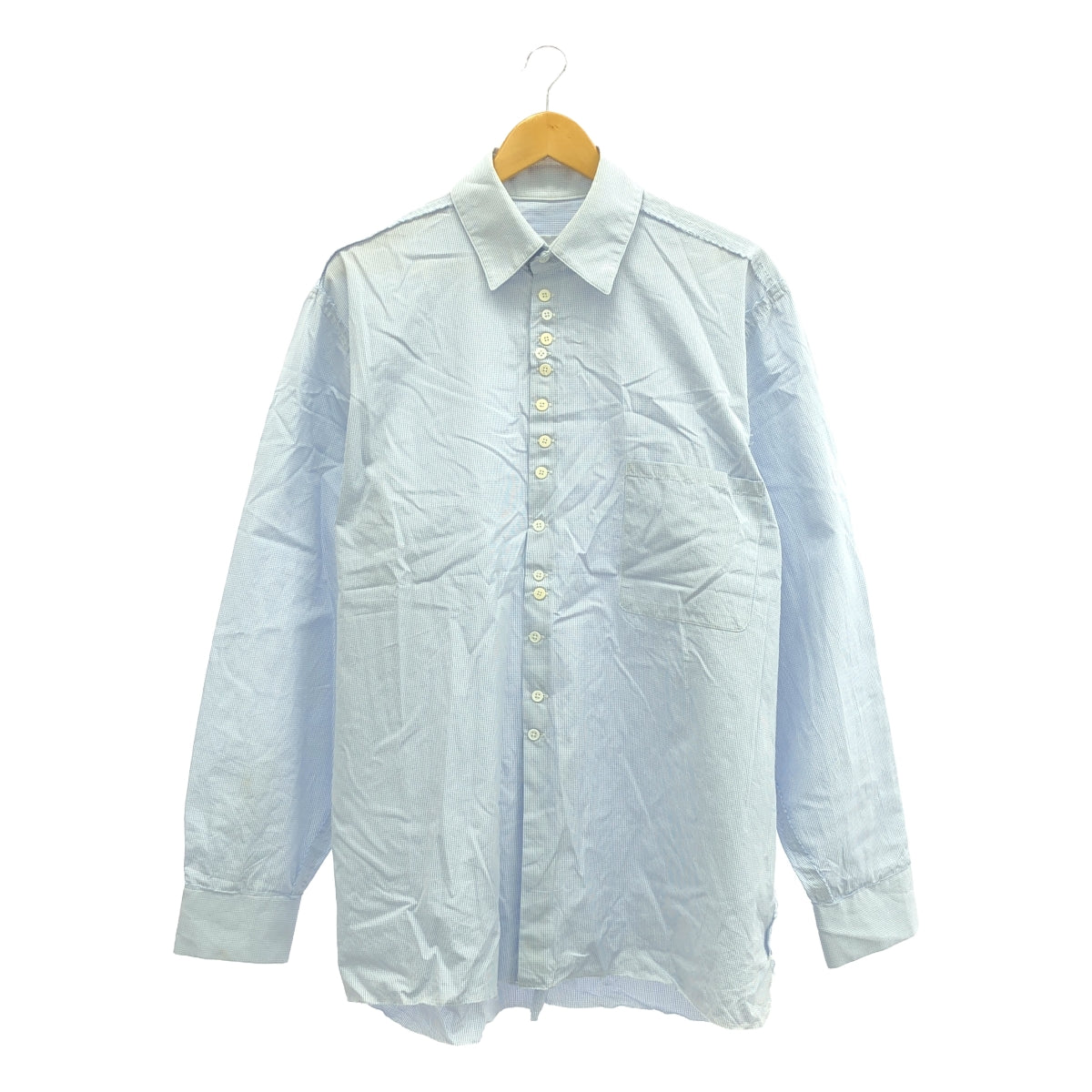 CAMIEL FORTGENS | BIG SHIRT BUTTON RAW Random Button Shirt | S | Blue/White | Men's