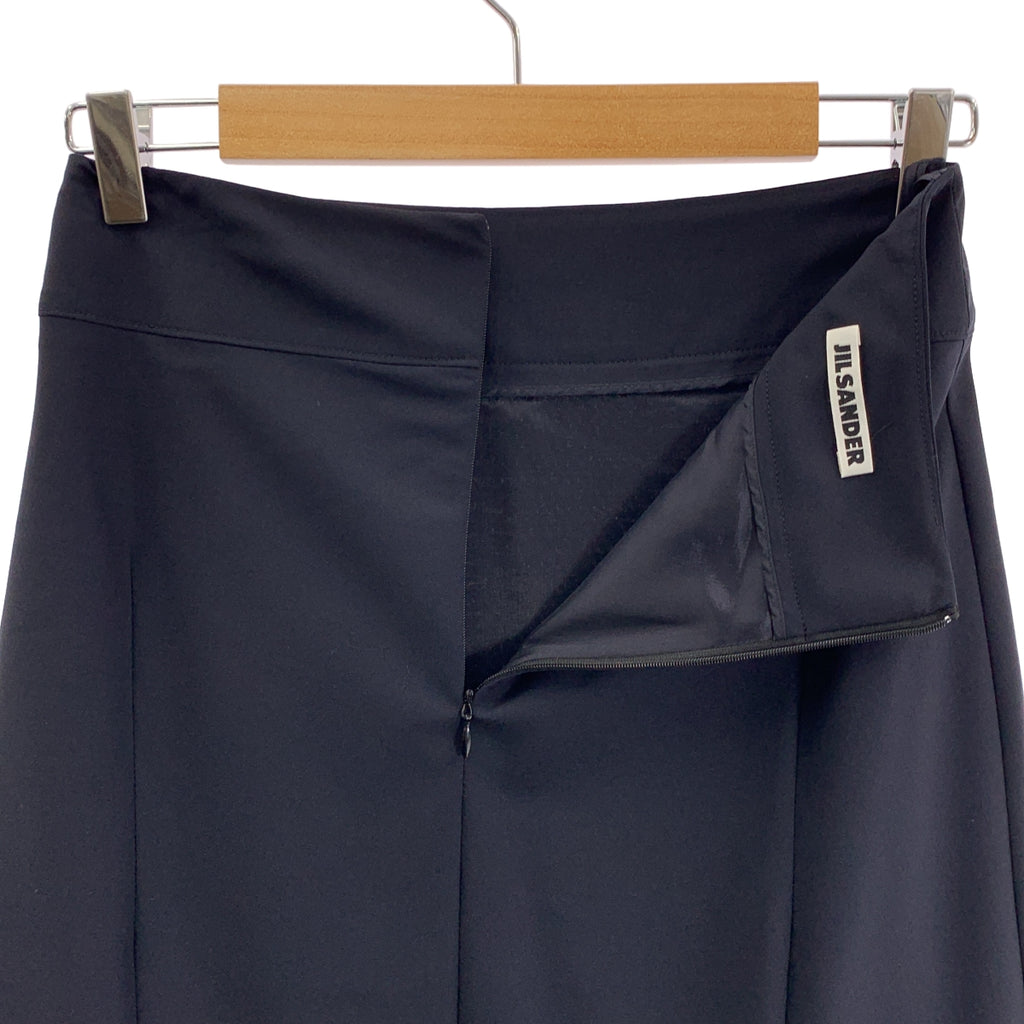 JIL SANDER / ジルサンダー | ウール フレア スカート | 34 | ネイビー | レディース