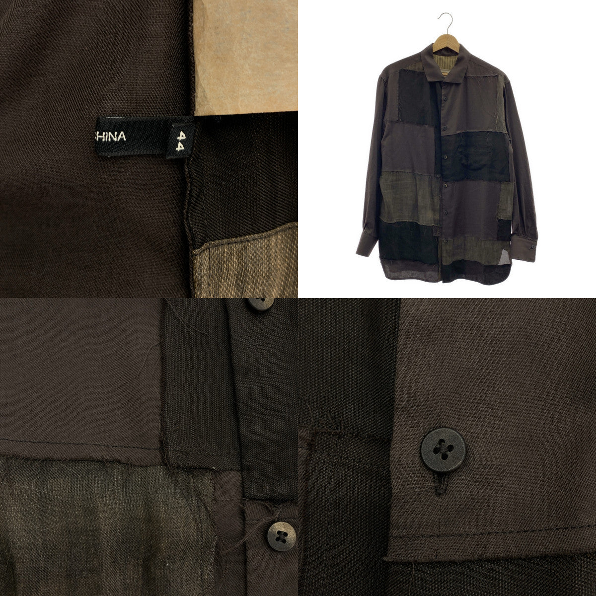 ziggy chen / 지기첸 | 2023SS | COLLAGE SHIRT / 패치 워크 오버 셔츠 | 44 | 남성