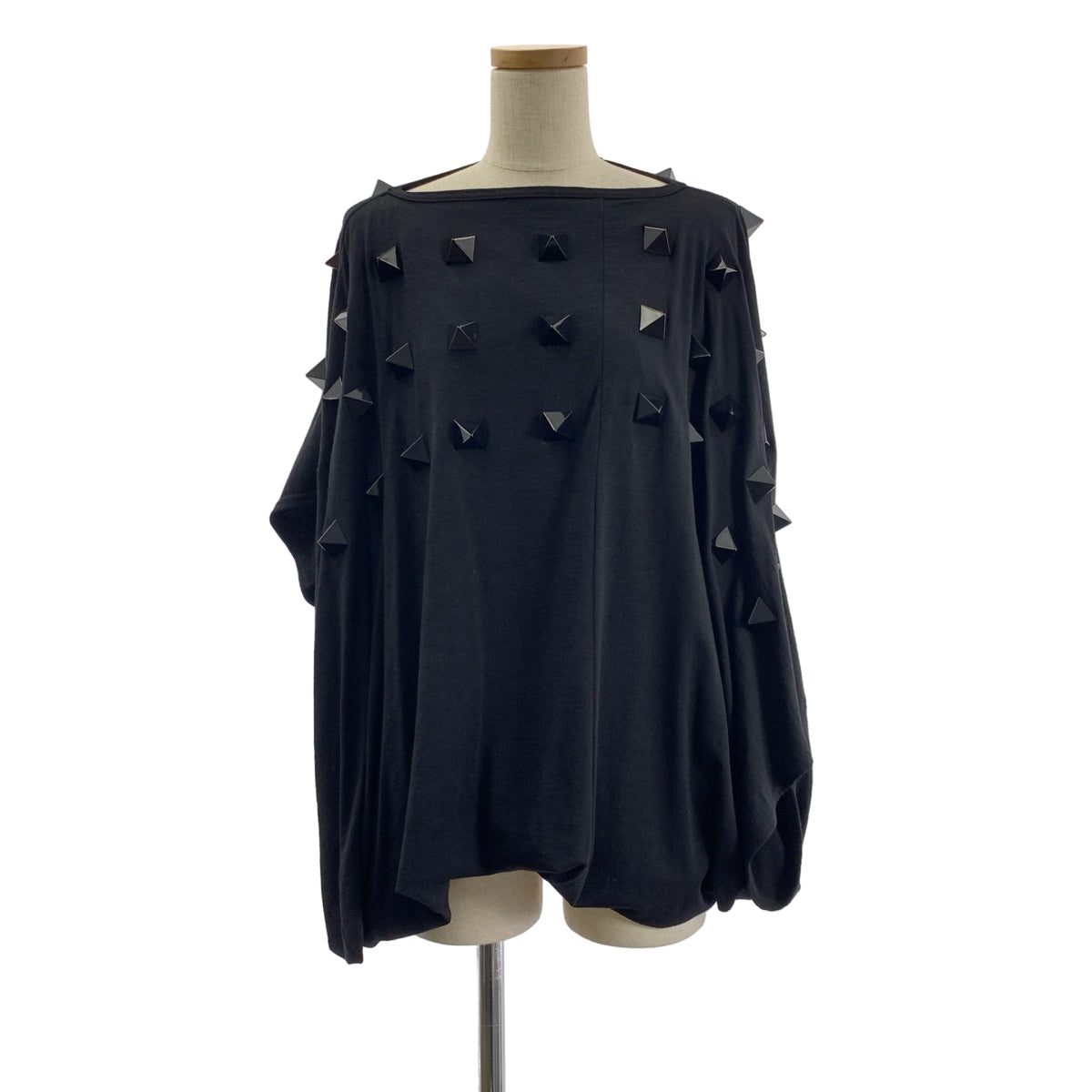 JUNYA WATANABE COMME des GARCONS / ジュンヤワタナベ | 2015AW | 変形 スタッズ 装飾 オーバー ドレス プルオーバー | M | ブラック | レディース