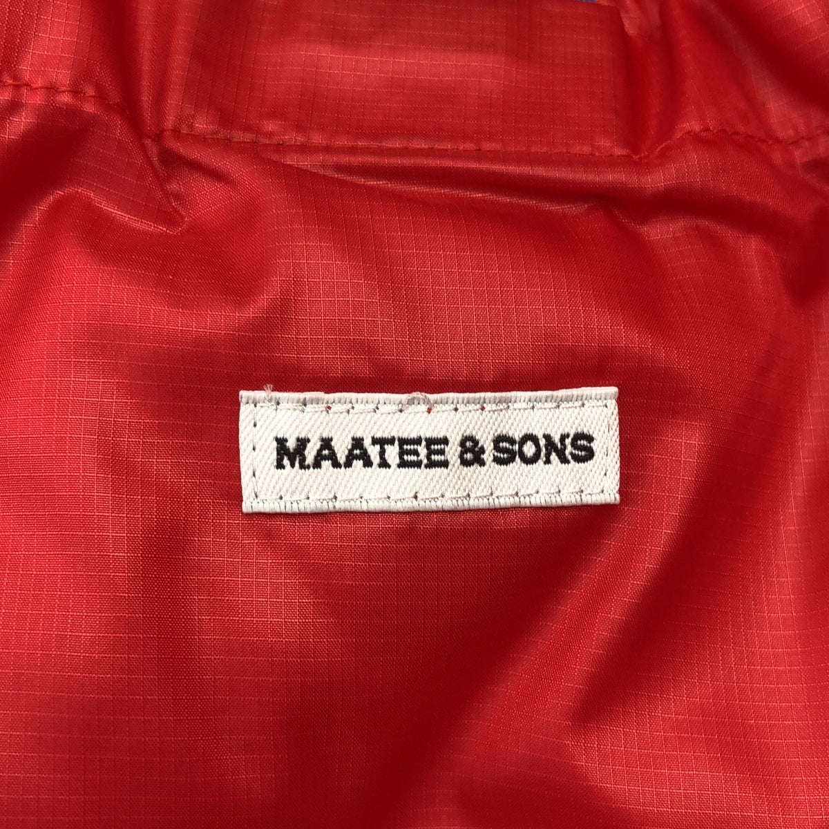 【美品】  MAATEE&SONS / マーティー&サンズ | 2023AW | DOWN VEST ナイロン ダウンベスト | 2 | ブルー / レッド | メンズ