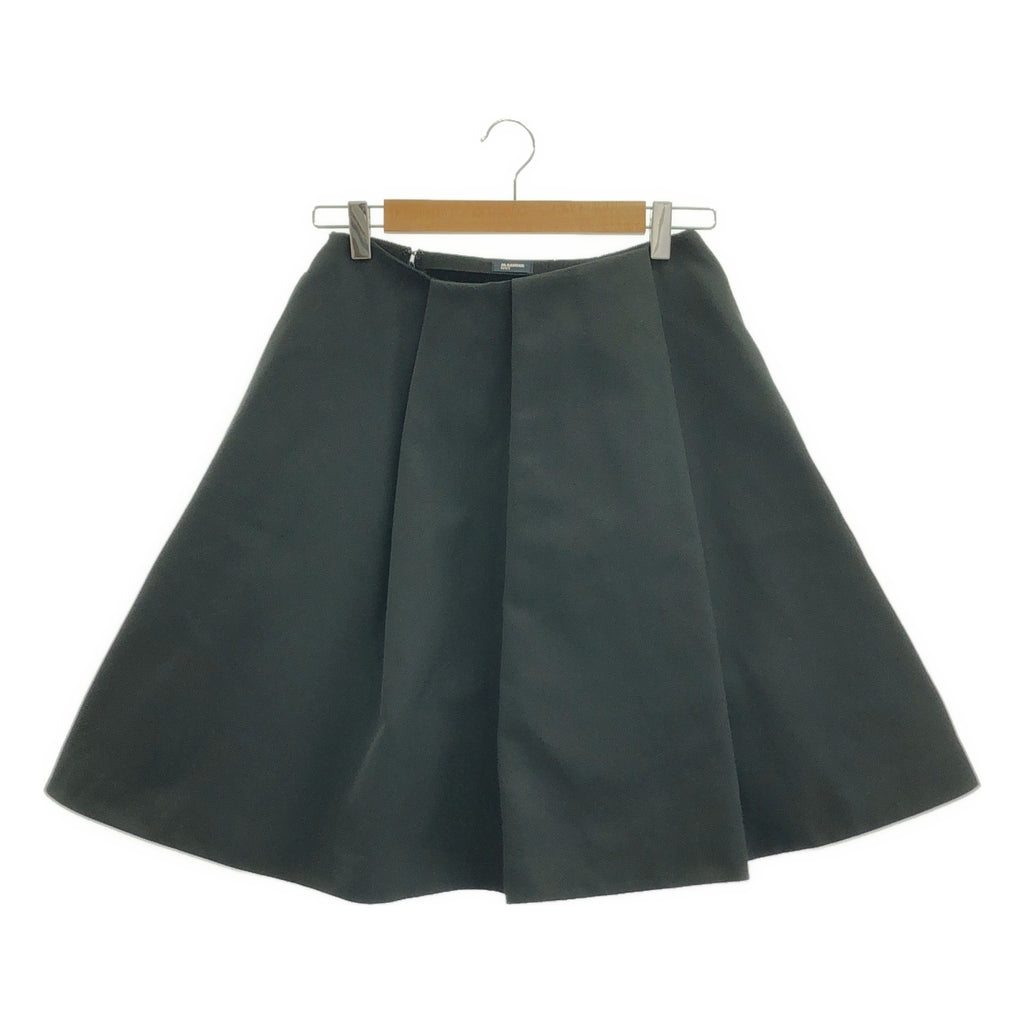 JIL SANDER 海軍藍 | 棉絲混紡褶襉喇叭裙 | 32碼 | 黑色 | 女款