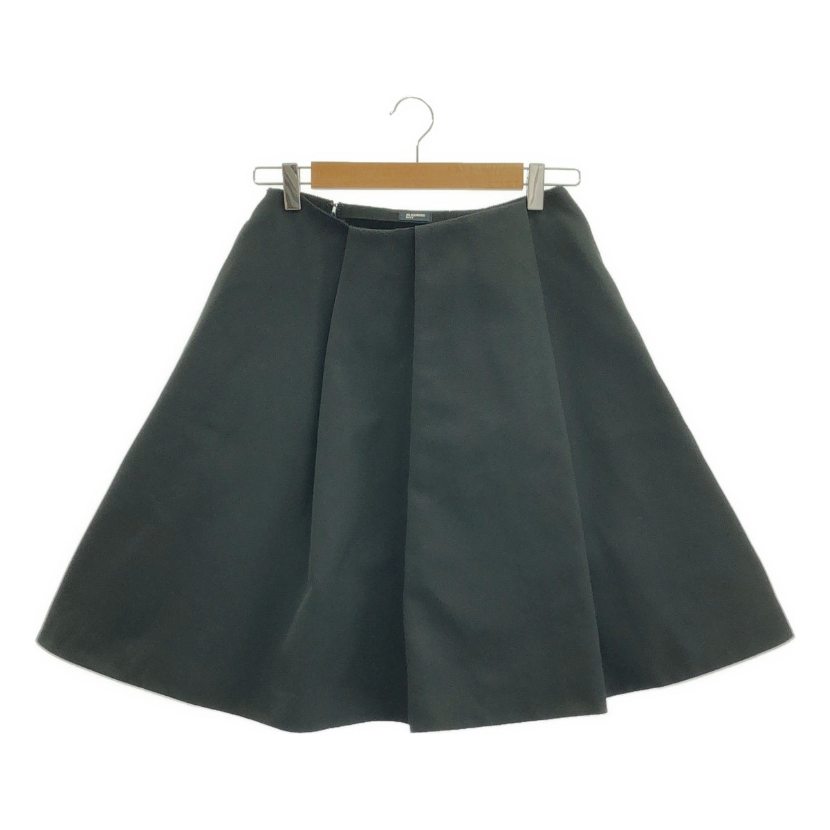 JIL SANDER 海軍藍 | 棉絲混紡褶襉喇叭裙 | 32碼 | 黑色 | 女款