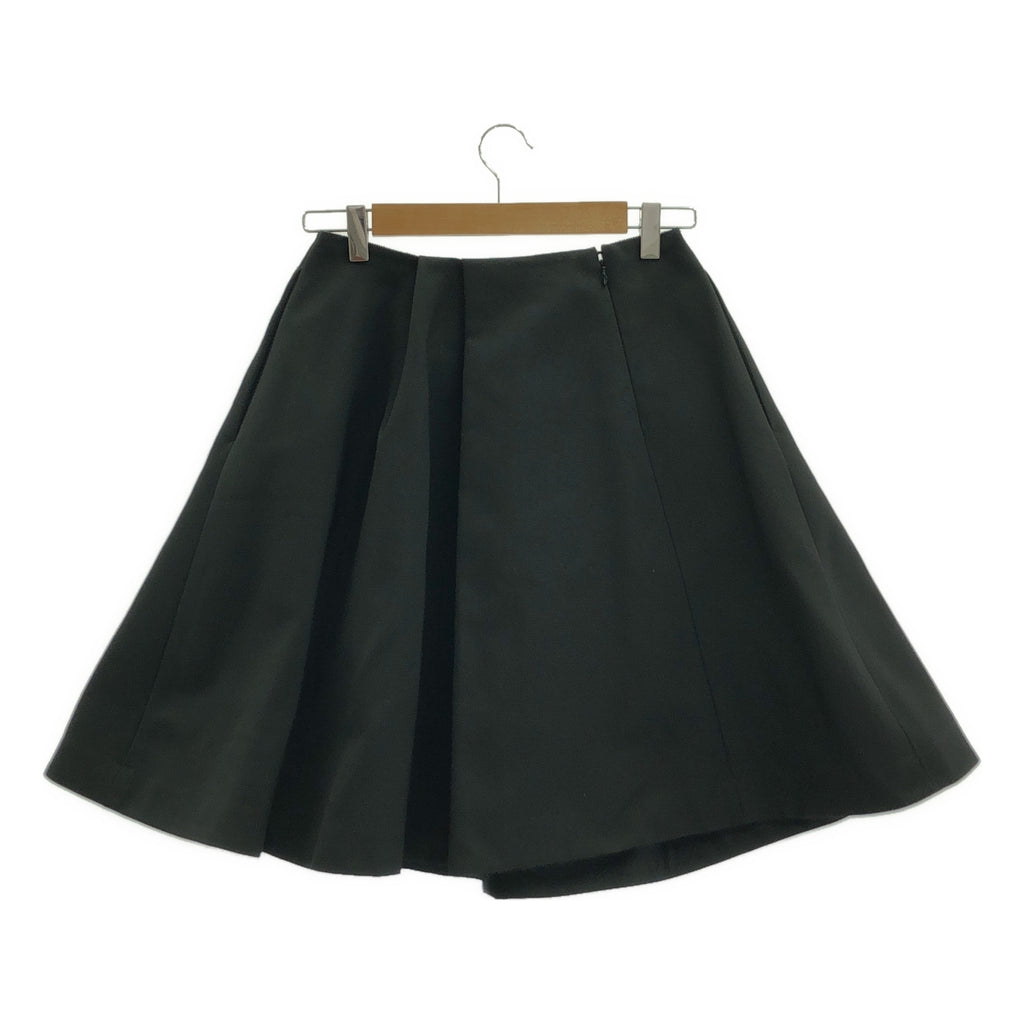 JIL SANDER 海軍藍 | 棉絲混紡褶襉喇叭裙 | 32碼 | 黑色 | 女款