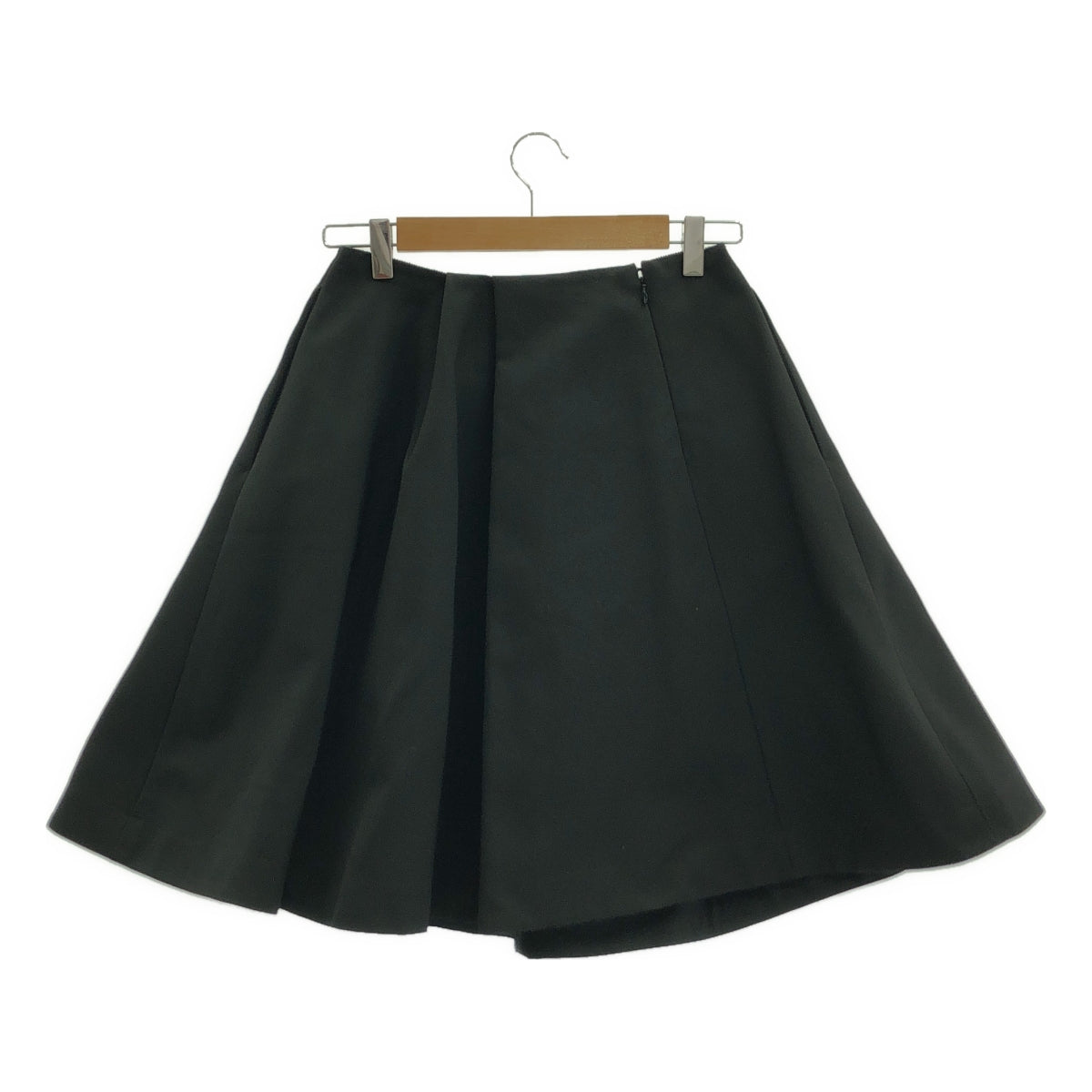 JIL SANDER 海軍藍 | 棉絲混紡褶襉喇叭裙 | 32碼 | 黑色 | 女款