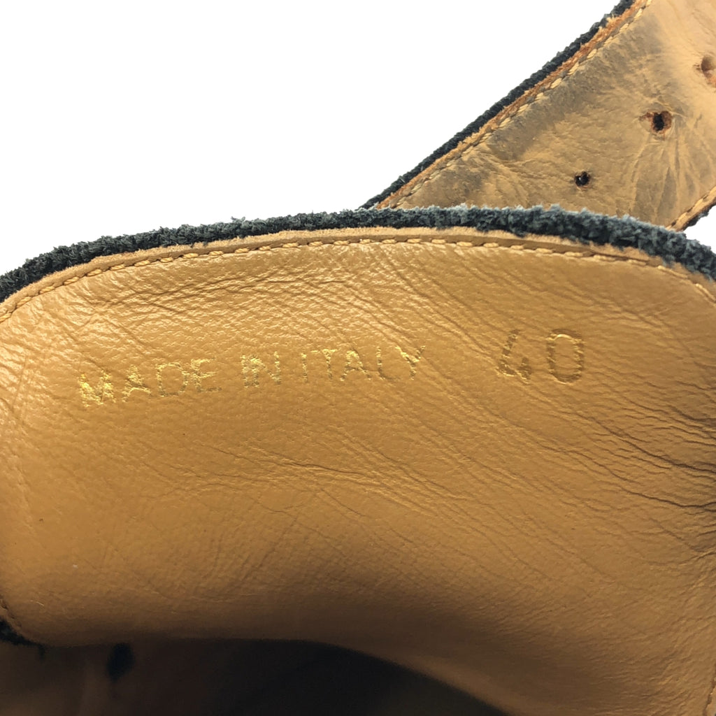 UNITED ARROWS / ユナイテッドアローズ | ダブルモンク スエード スニーカー | 40 | ブラック | メンズ
