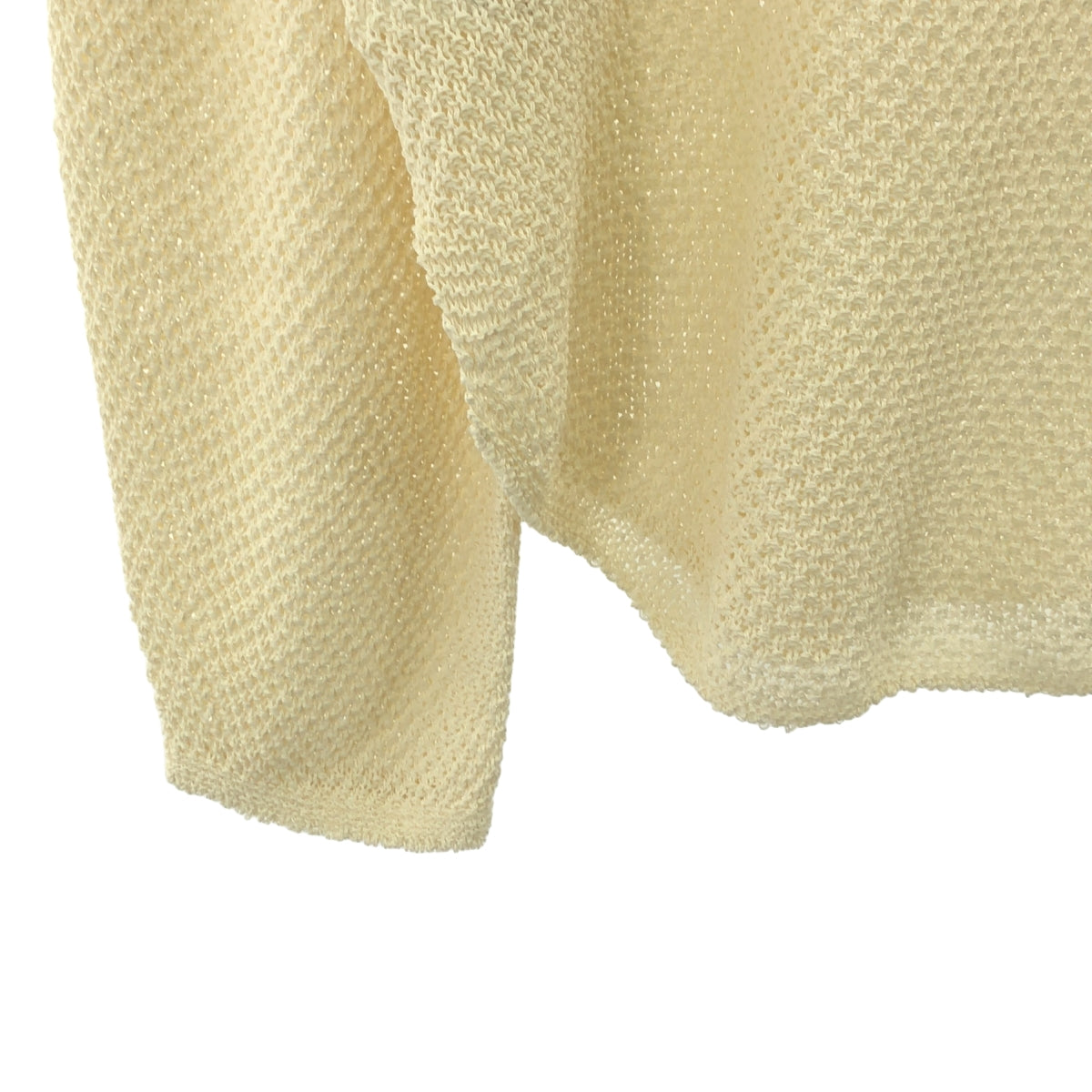 [狀況極佳] NOBLE | 2025SS | Paper Yarn Kanoko 後背 V 字套頭衫 | F | 自然色 | 女款