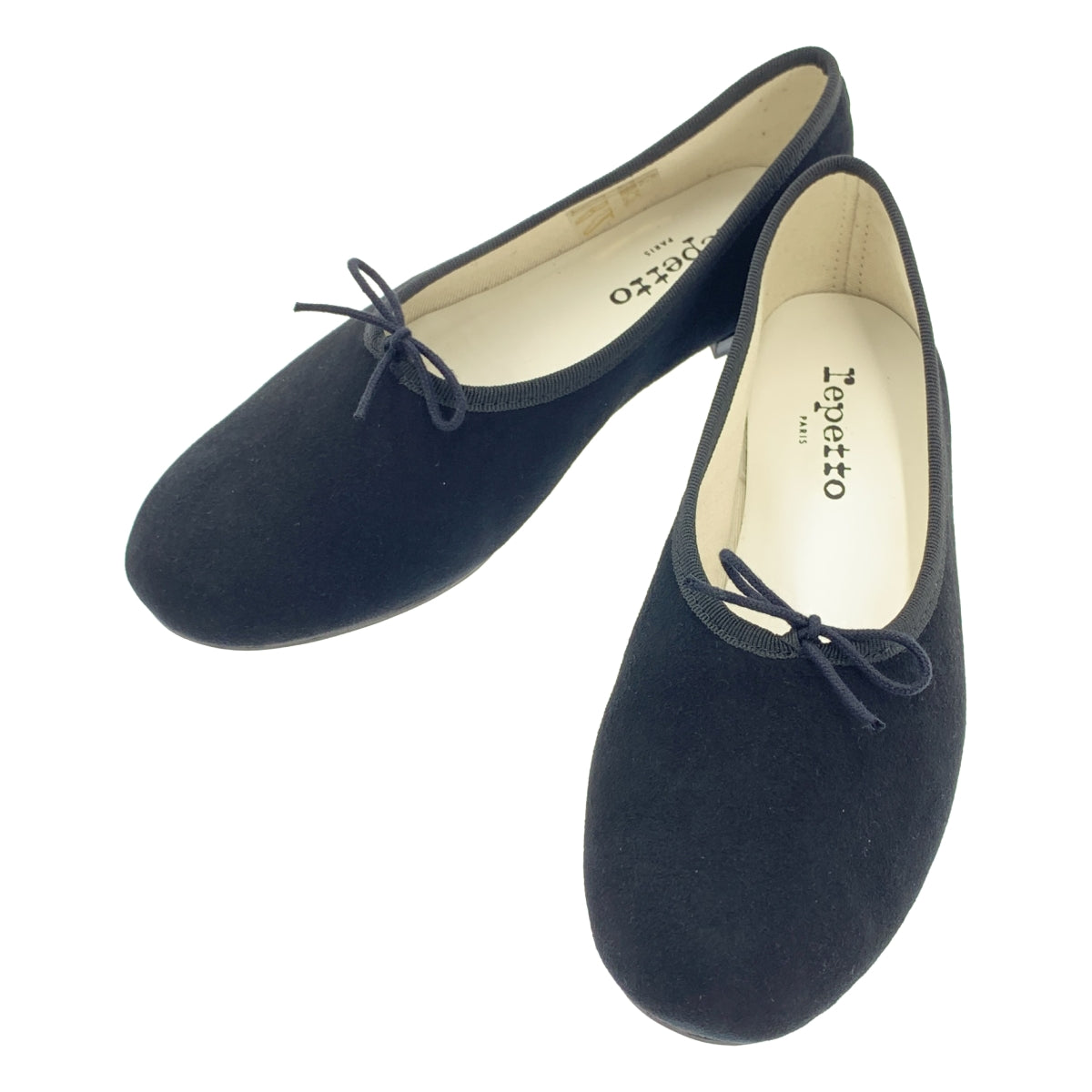 repetto / 레펫 | 염소 가죽 스웨이드 가죽 리본 플랫 발레 신발 | 38 | 여성