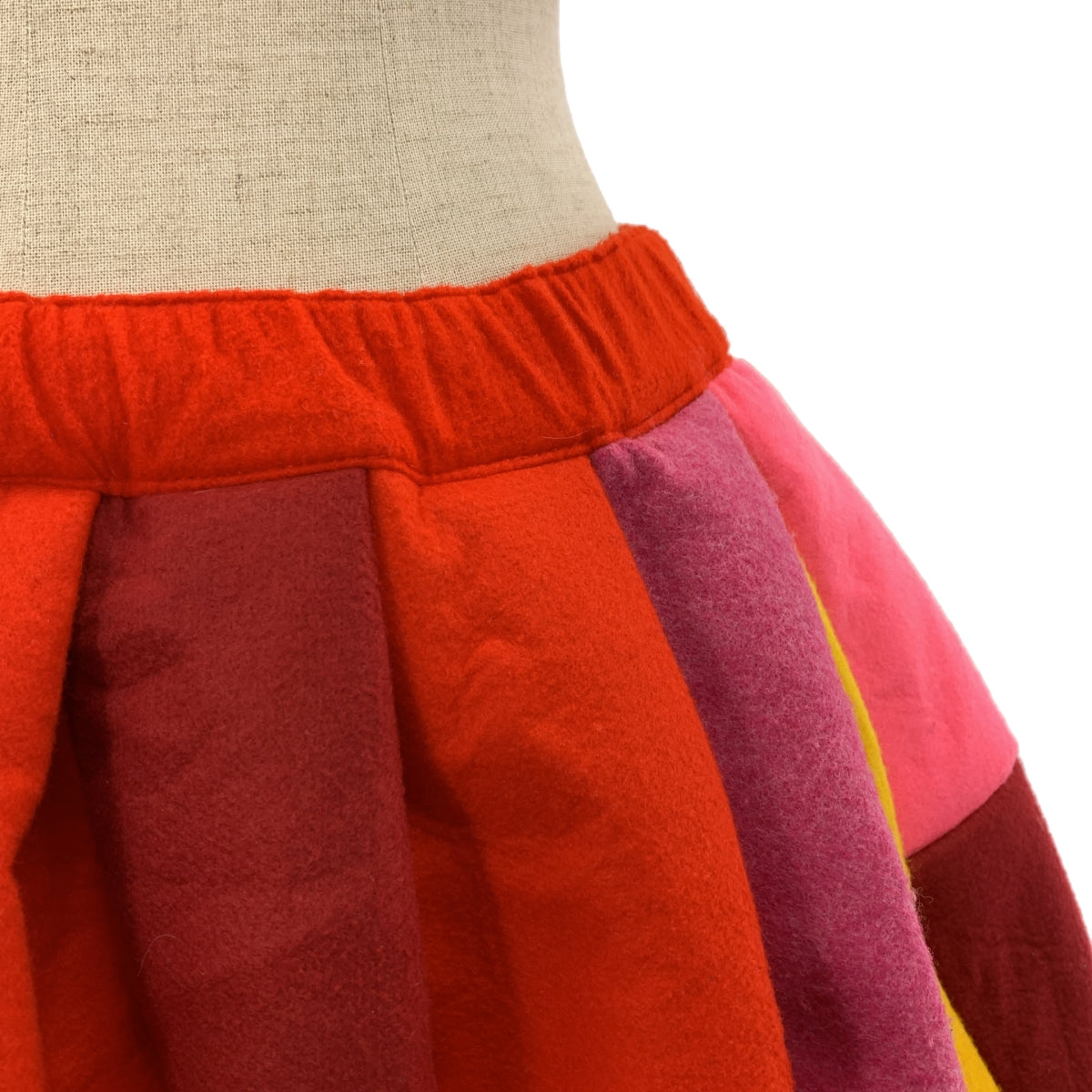 COMME des GARCONS COMME des GARCONS / 콤콤 | 2021AW | 제품 세척 펠트 패치워크 탁 볼륨 이지 스커트 | XS |
