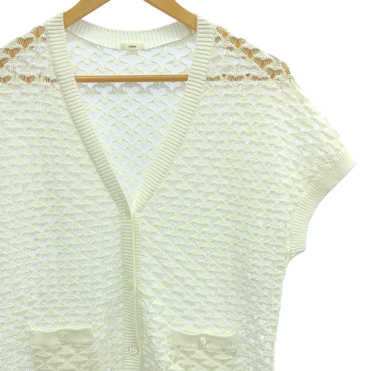 IENA - 【美品】  IENA / イエナ | 2024AW | コードヤーン メッシュ ベスト | F | ホワイト | レディース 美品】 IENA / イエナ | 2024AW | コードヤーン メッシュ ベスト