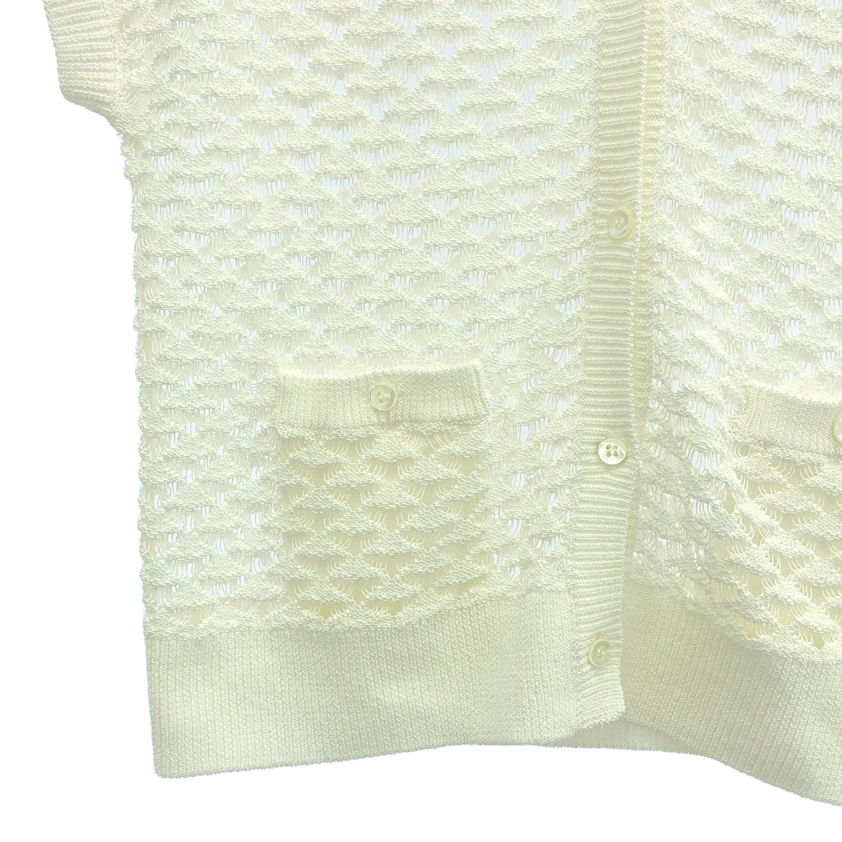 [Good Condition] IENA | 2024AW | Cord Yarn Mesh Vest | F | White | Women's